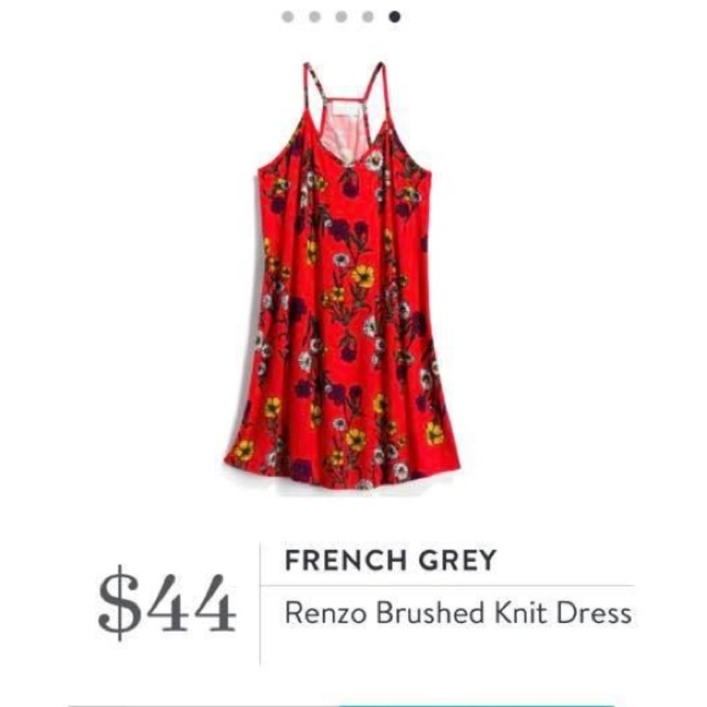 Stitch Fix French Grey Kenzi cropped red dress, spaghetti strap, NWT, size large